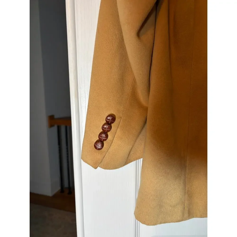 VTG Chaps Ralph Lauren Mens faux suede tan blazer.  Size 46R. Preppy, workwear